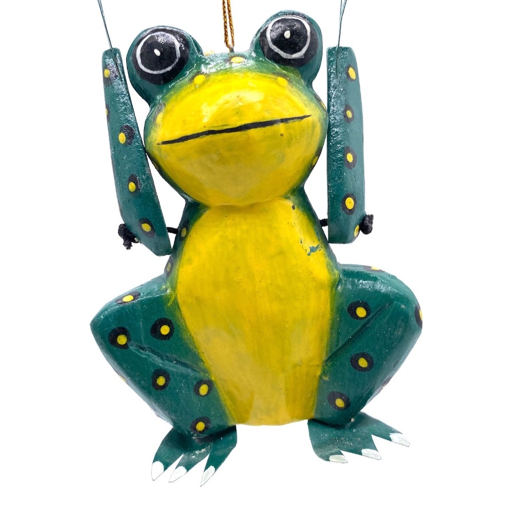 Monkey Frog Prince Christmas Ornament With Crown